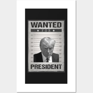 Wanted Donald Trump For President 2024 Trump Mug Shot Posters and Art